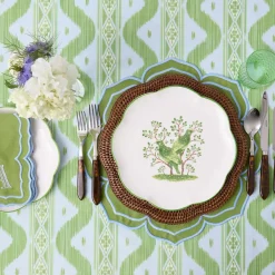Brown Scalloped Rattan Charger Plates (Set of 4)