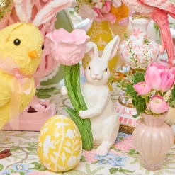 Bunny with Pink Tulip (Pair)