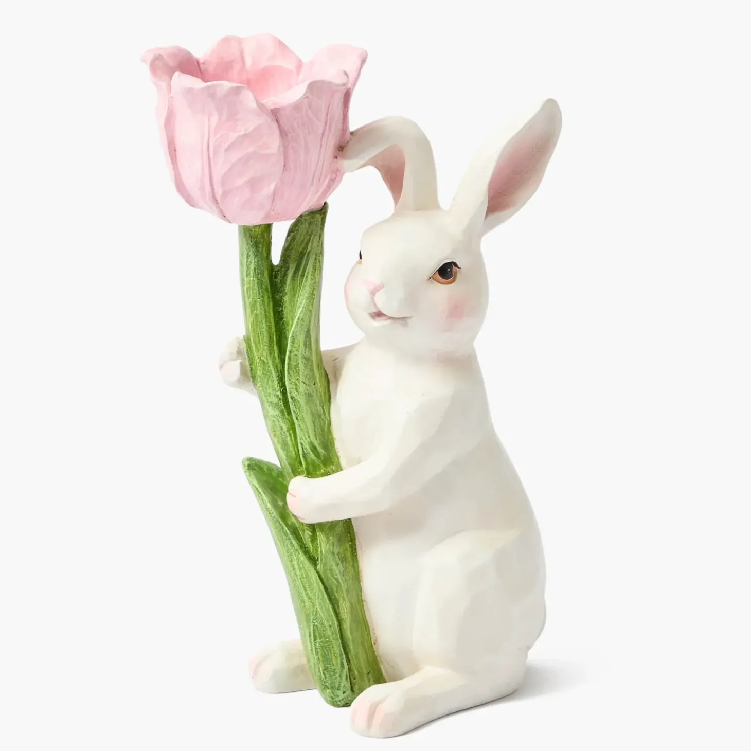 Bunny with Pink Tulip (Pair)