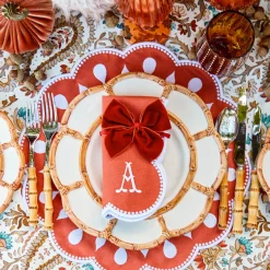 Burnt Orange Napkin Bows (Set of 4)