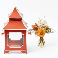 Burnt Orange Pagoda Lantern