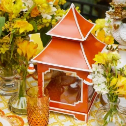Burnt Orange Pagoda Lantern
