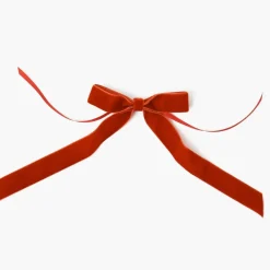 Burnt Orange Velvet Bows (Set of 4) - 20cm