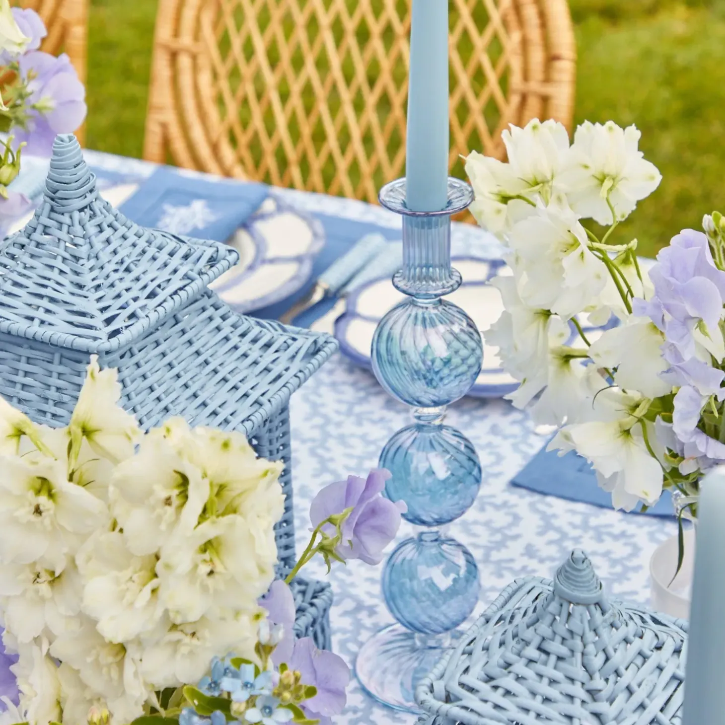 Camille Azure Candle Set (Blue)