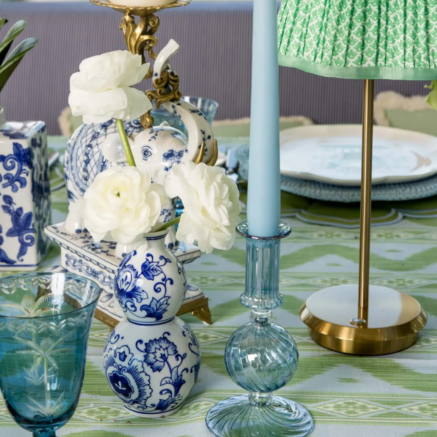 Camille Azure Candle Set (Blue)