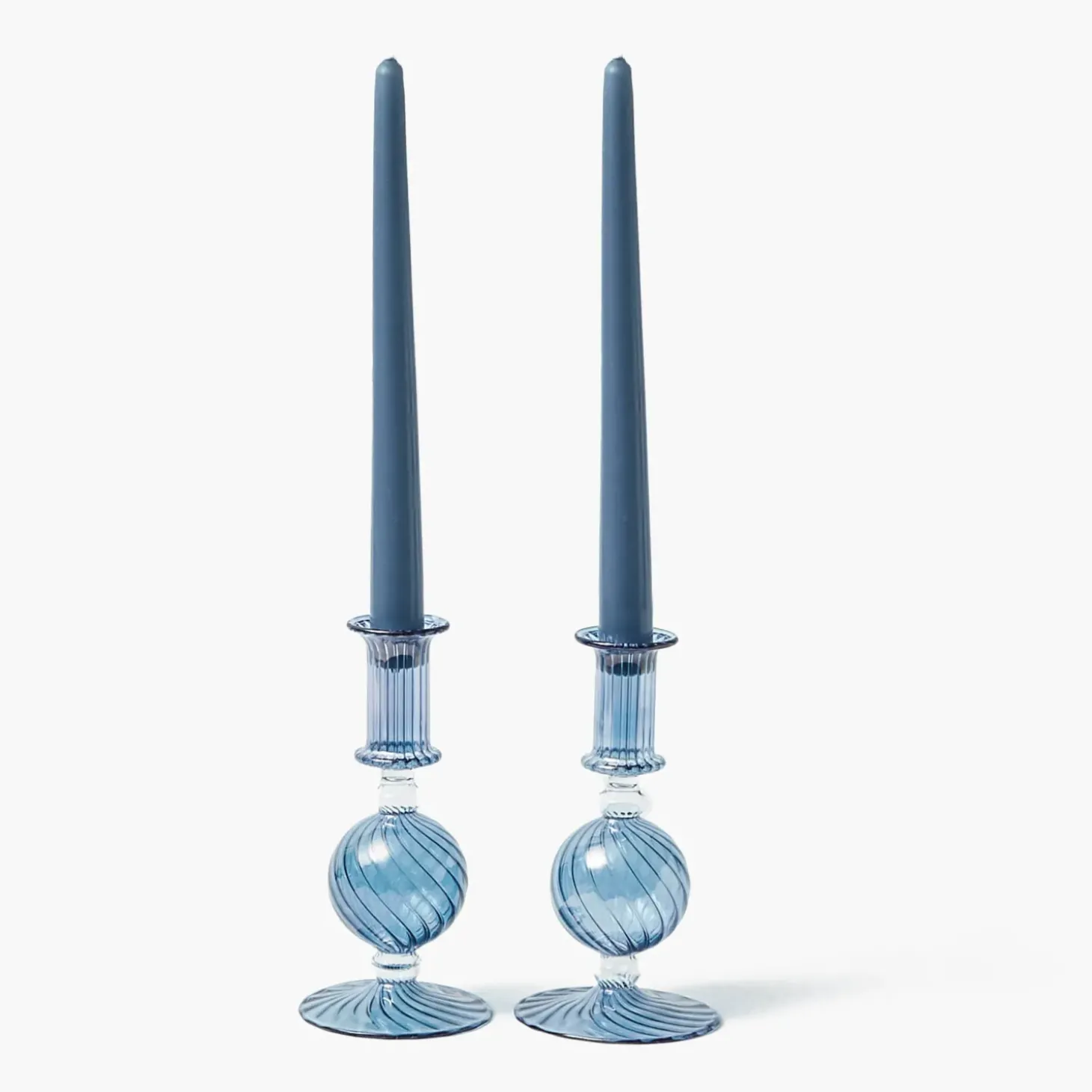Camille Azure Candle Set (Dusty Blue)