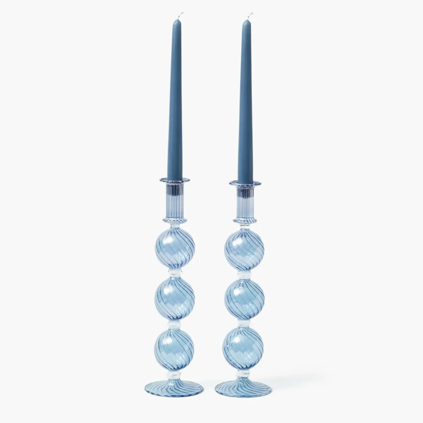 Camille Azure Candle Set (Dusty Blue)