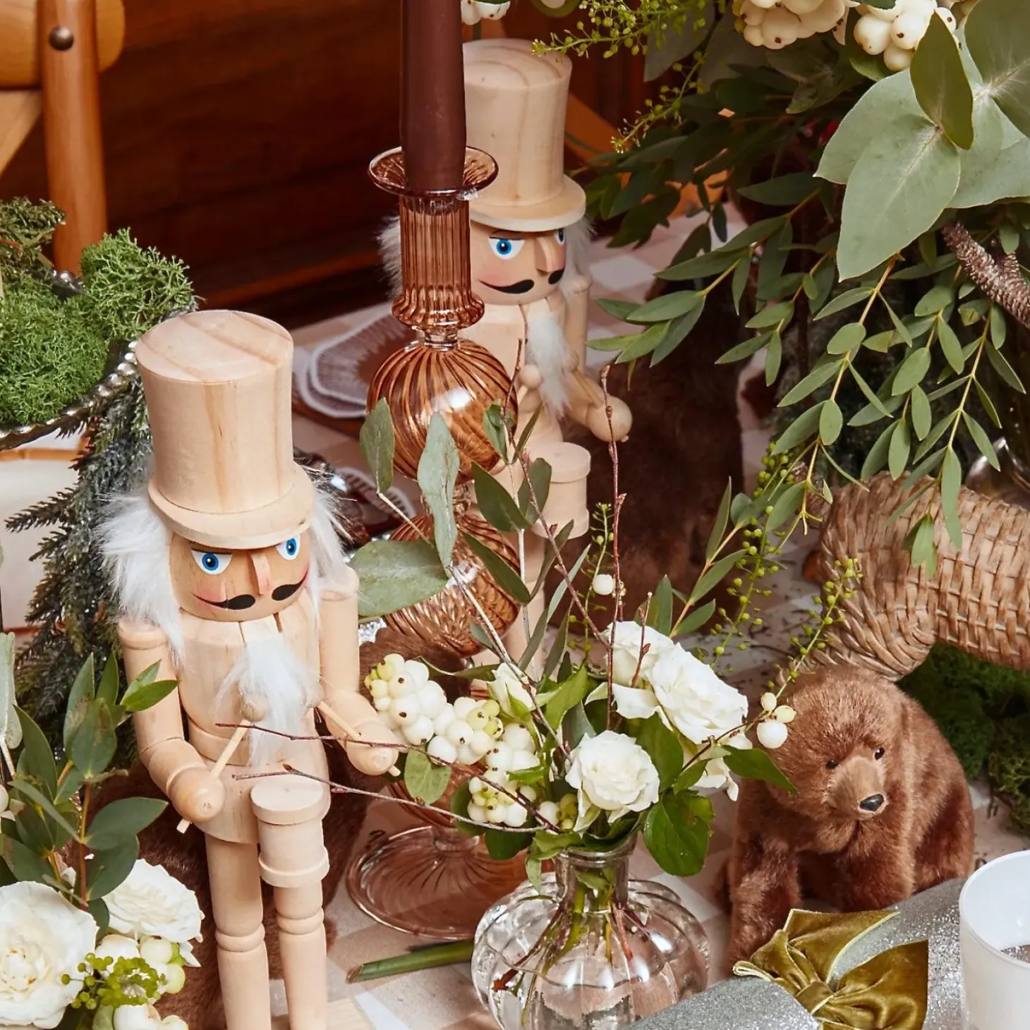 Camille Chestnut Candle Holders (Pair)