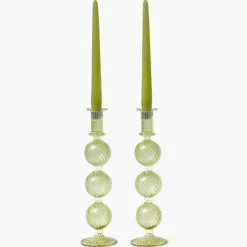 Camille Olive Candle Holder (Pair)