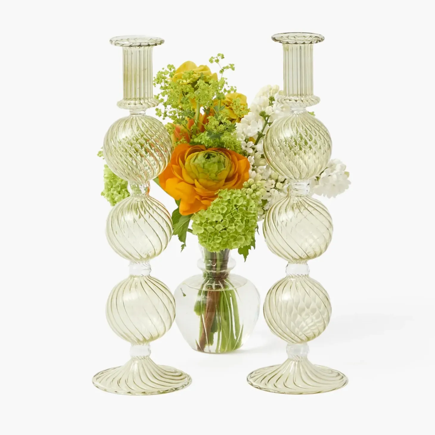 Camille Olive Candle Holder (Pair)