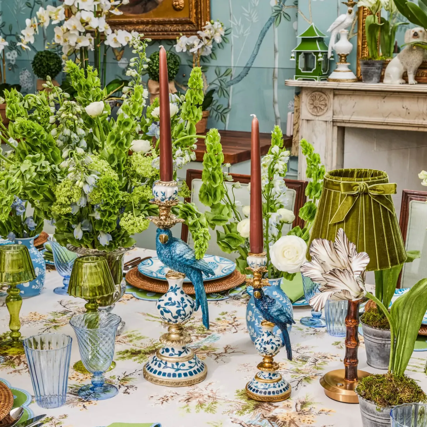 Camille Olive Candlescape (Apple Green)