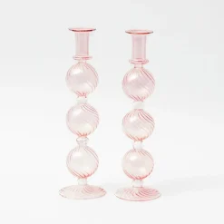 Camille Peony Candle Holder (Pair)