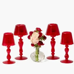 Camille Red Ribboned Candlescape (Pink)