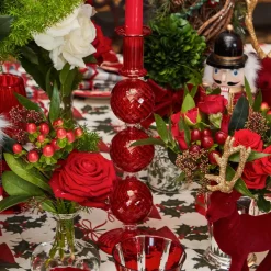 Camille Red Ribboned Candlescape