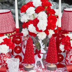 Camille Red Ribboned Candlescape