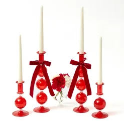 Camille Red Ribboned Candlescape