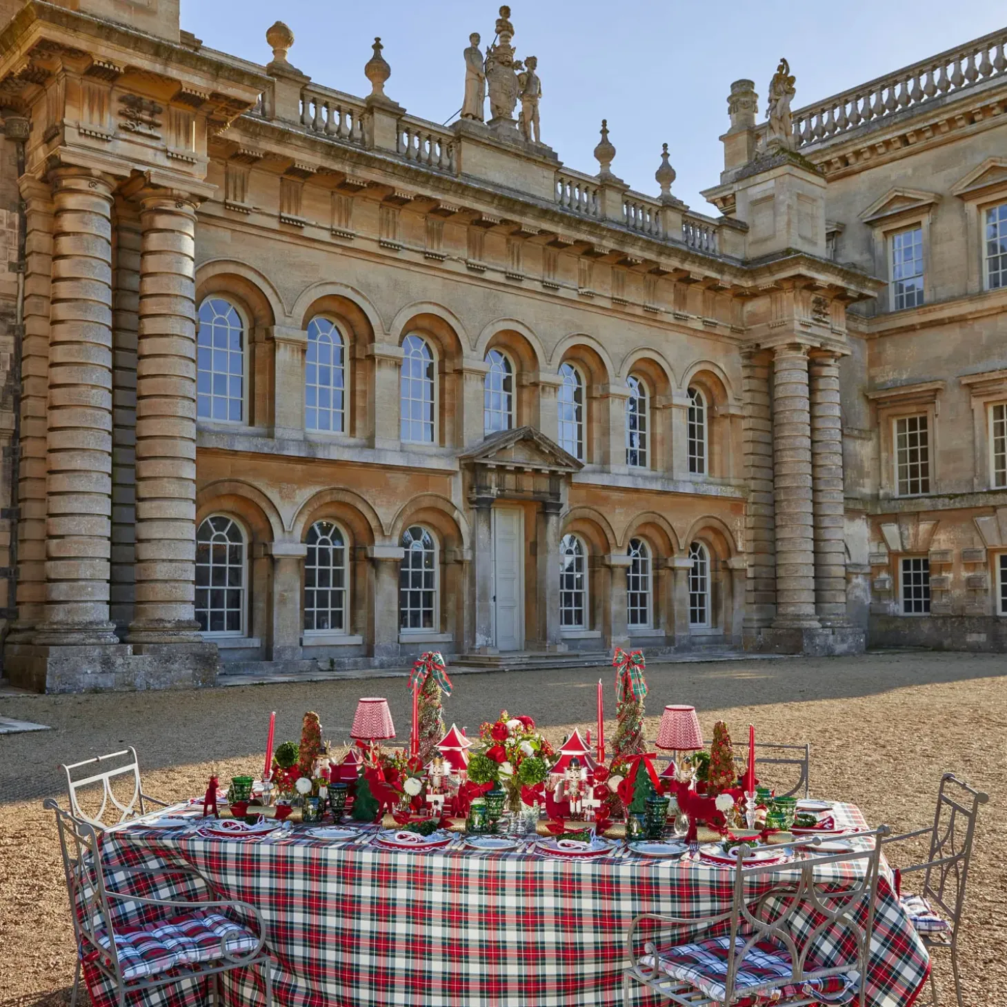 Camille Red Ribboned Candlescape