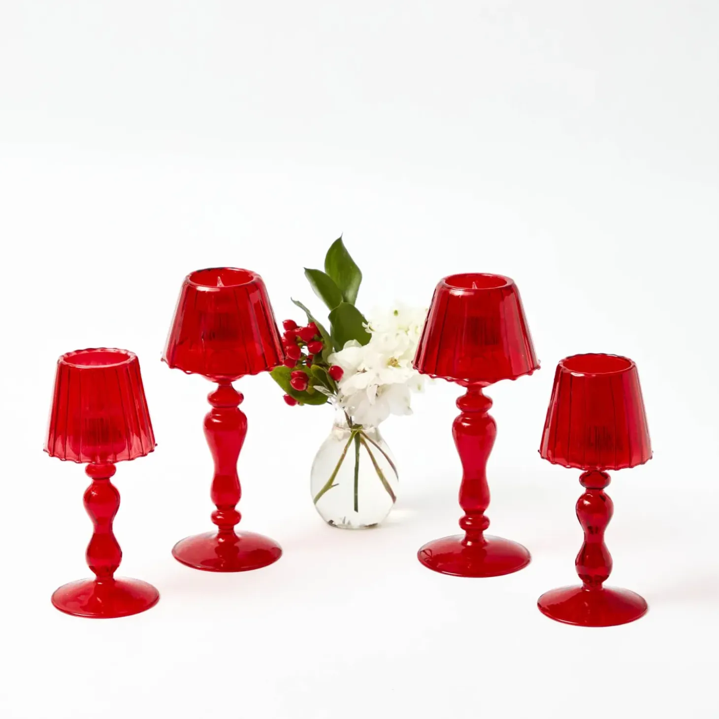 Camille Red Ribboned Candlescape
