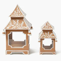 Caramel Chinoiserie Pagoda Lantern