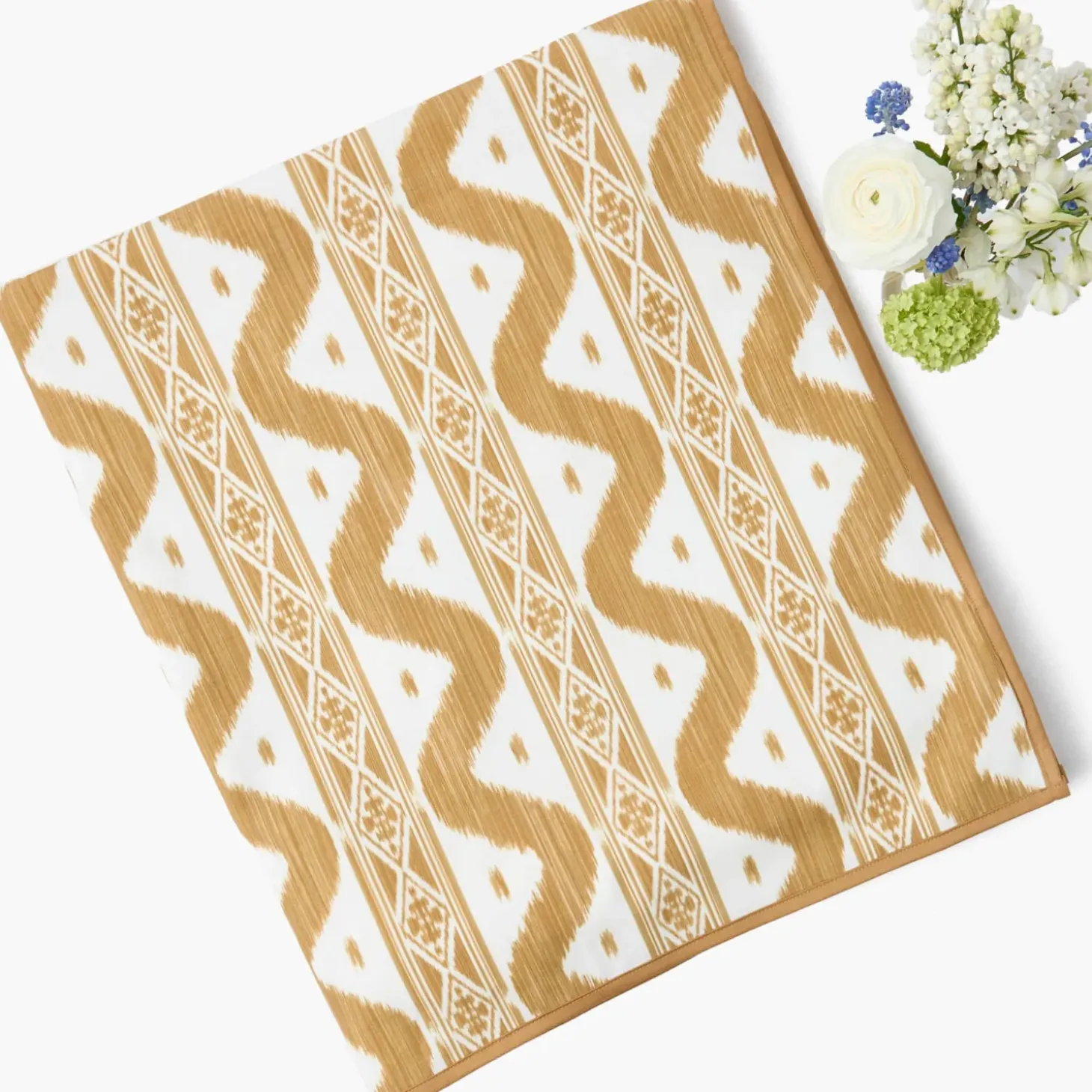 Caramel Ikat Tablecloth