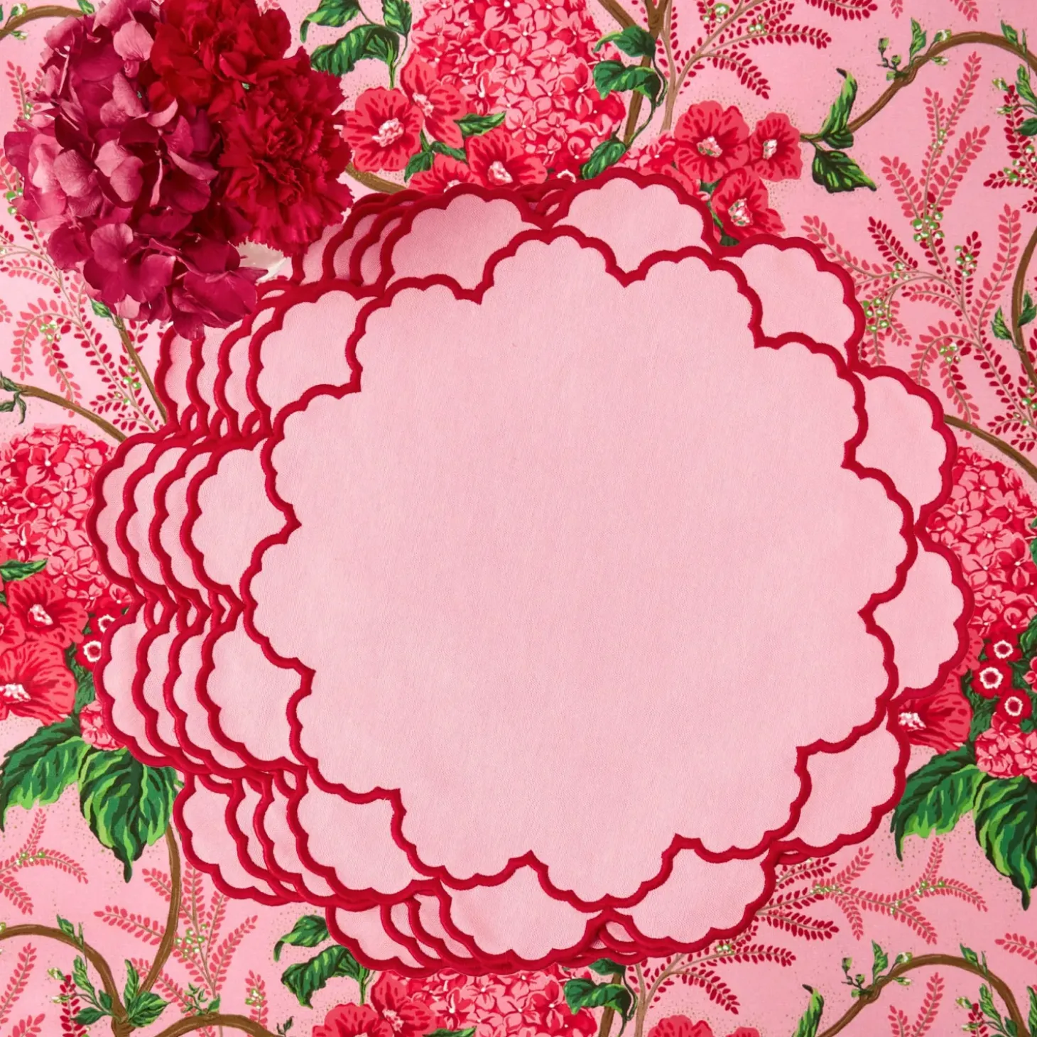 Carolina Pink Placemats & Napkins (Set of 4)