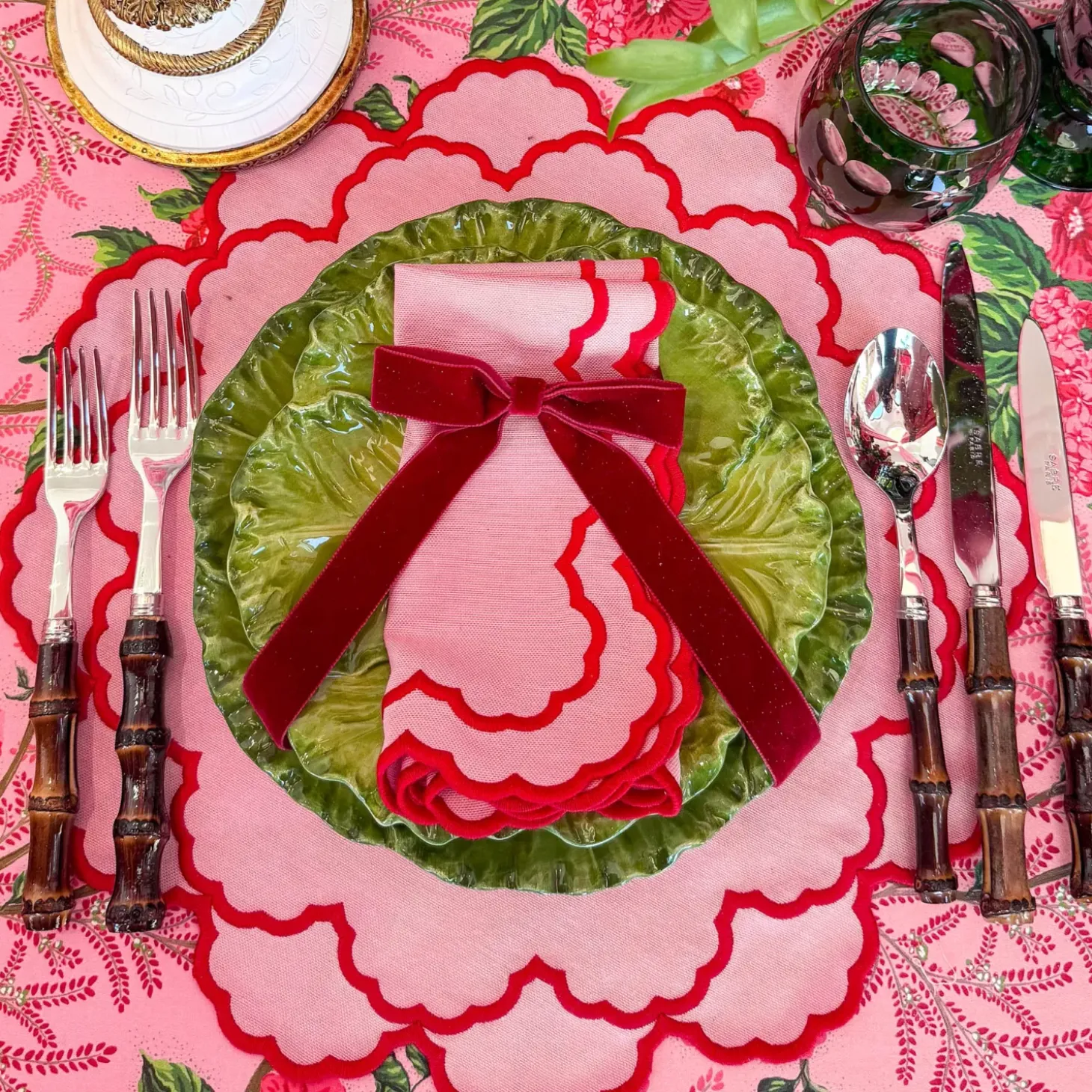 Carolina Pink Placemats & Napkins (Set of 4)