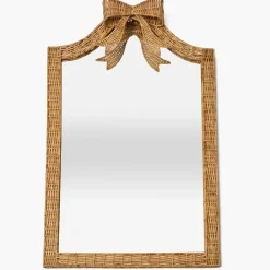 Celine Bow Rattan Mirror