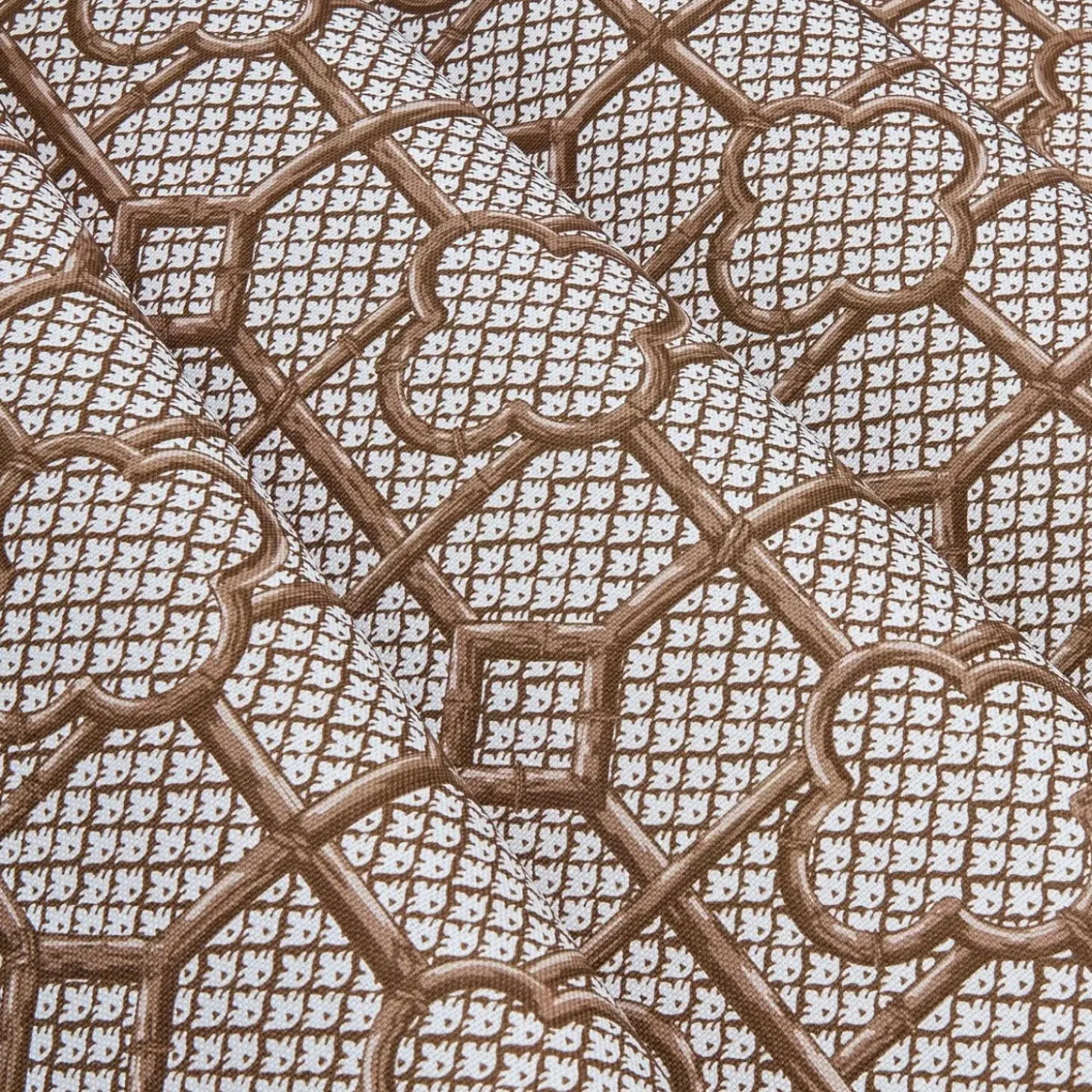 Chestnut Brown Bamboo Trellis Fabric