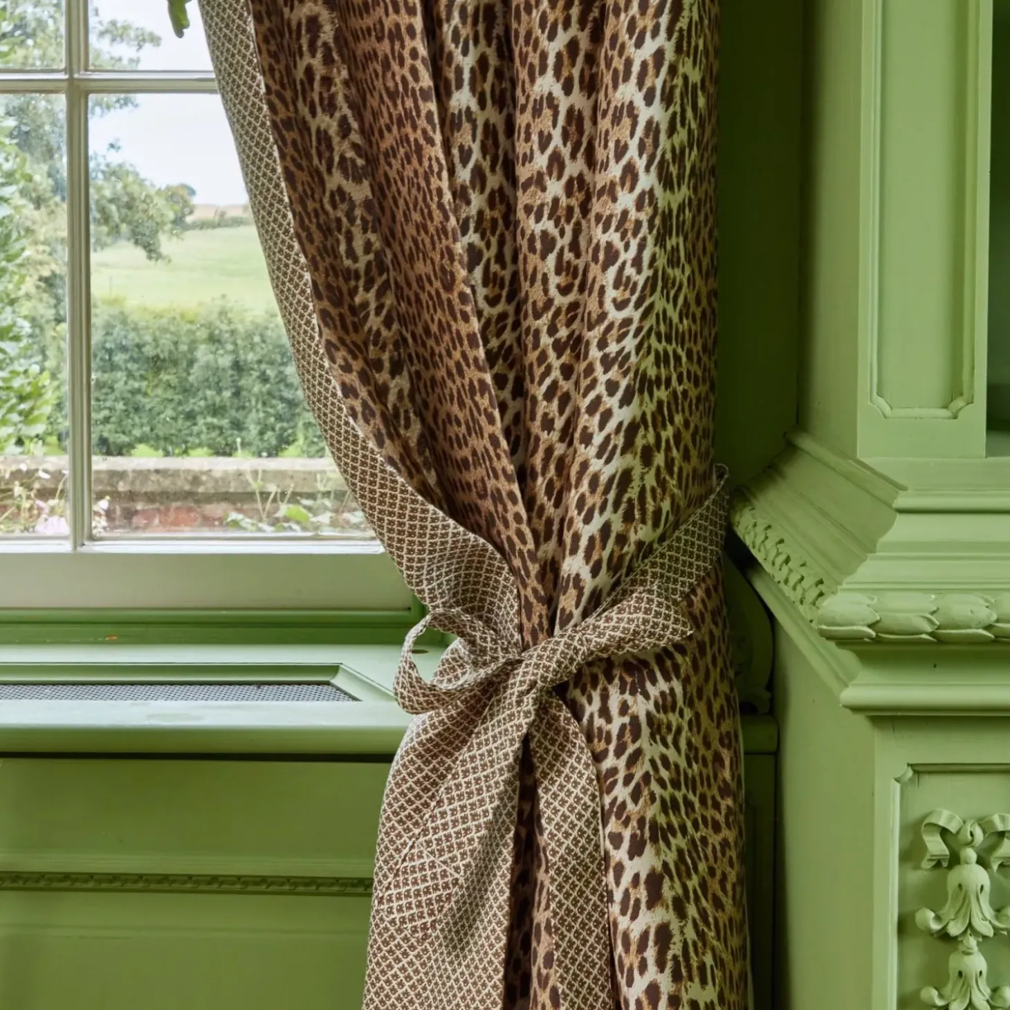 Chestnut Brown Leopard Fabric