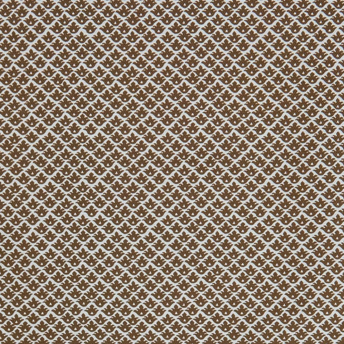 Chestnut Brown Lotus Flower Fabric