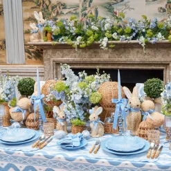 Chinoiserie Faux Potted Boxwood Tree (Pair)