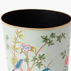 Chinoiserie Oval Tole Waste Paper Bin