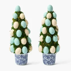 Chinoiserie Potted Easter Egg Tree (Pair)