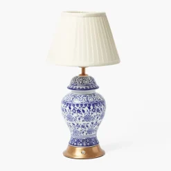 Chinoiserie Rechargeable Lamp & Cream Shade (22cm)