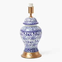 Chinoiserie Rechargeable Lamp & Cream Shade (22cm)