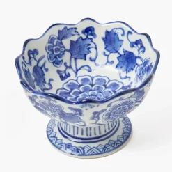 Chinoiserie Scalloped Nibble Bowls (Pair)