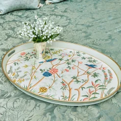 Chinoiserie Tole Oval Tray