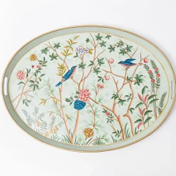 Chinoiserie Tole Oval Tray