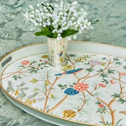 Chinoiserie Tole Oval Tray