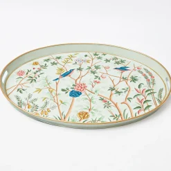 Chinoiserie Tole Oval Tray
