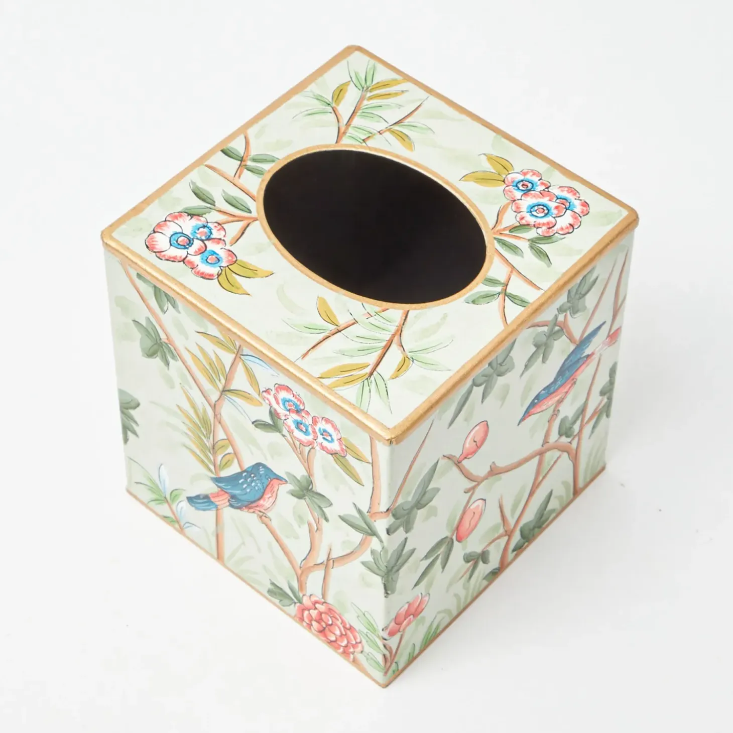 Chinoiserie Tole Tissue Box