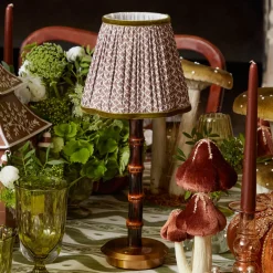 Chocolate & Olive Lotus Lampshade (18cm)