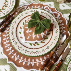Chocolate Bow Laurel Napkins (Set of 4)