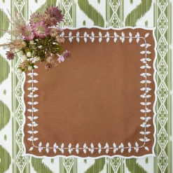 Chocolate Bow Laurel Napkins (Set of 4)