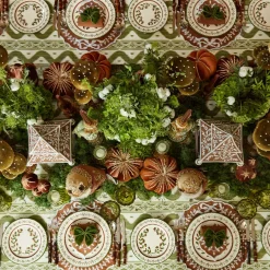 Chocolate Bow Laurel Placemats & Napkins (Set of 4)