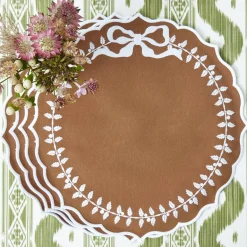 Chocolate Bow Laurel Placemats (Set of 4)