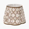 Chocolate Brown Ikat Lampshade (30cm)