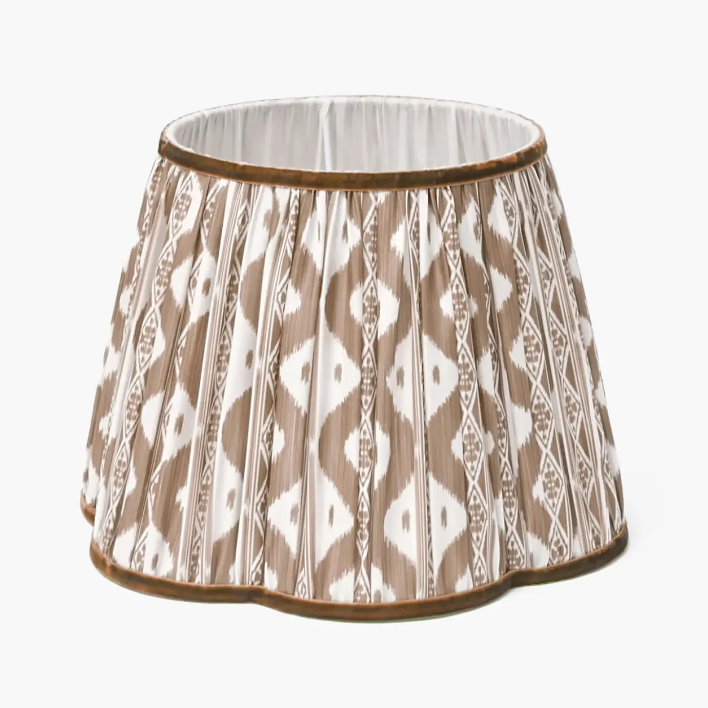 Chocolate Brown Ikat Lampshade (30cm)