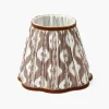Chocolate Brown Ikat Lampshade (18cm)