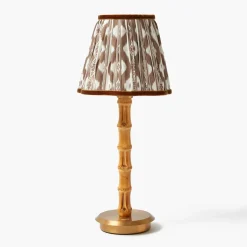 Chocolate Brown Ikat Lampshade (18cm)